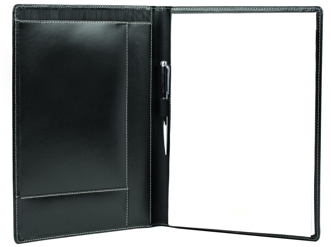 Schreibmappe DIN A4, incl. Memoblock CAMBRIDGE Top Grain Rindleder schwarz